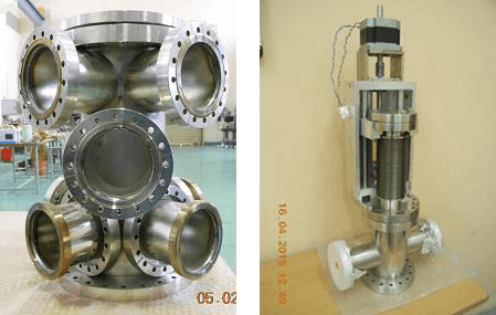 Figure 21(a) Multi-port diagnostic chamber for LEBT Figure 21(b) Modular Actuation Mechanism for Diagnostic devices